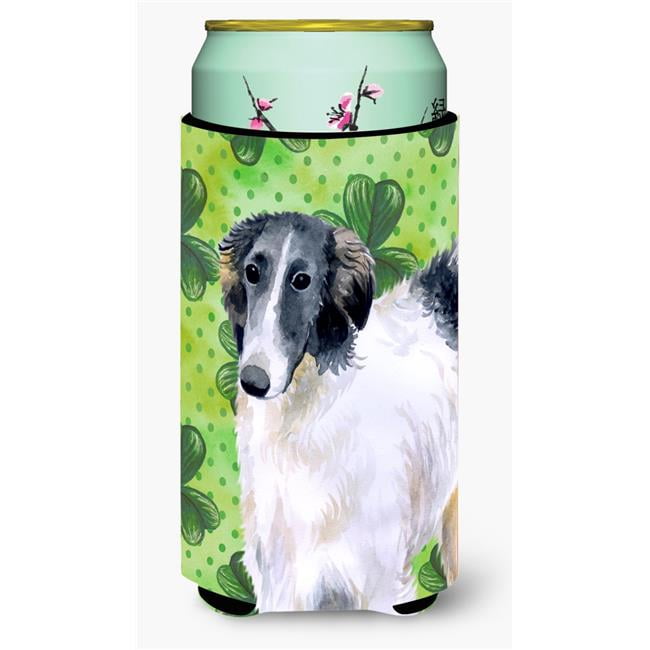 Borzoi St Patricks Tall Boy Beverage Insulator Hugger
