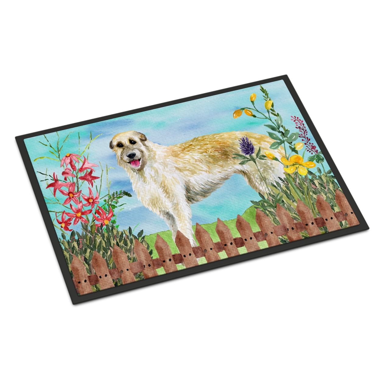 Irish Wolfhound Spring Indoor or Outdoor Mat - 24 x 36 in.
