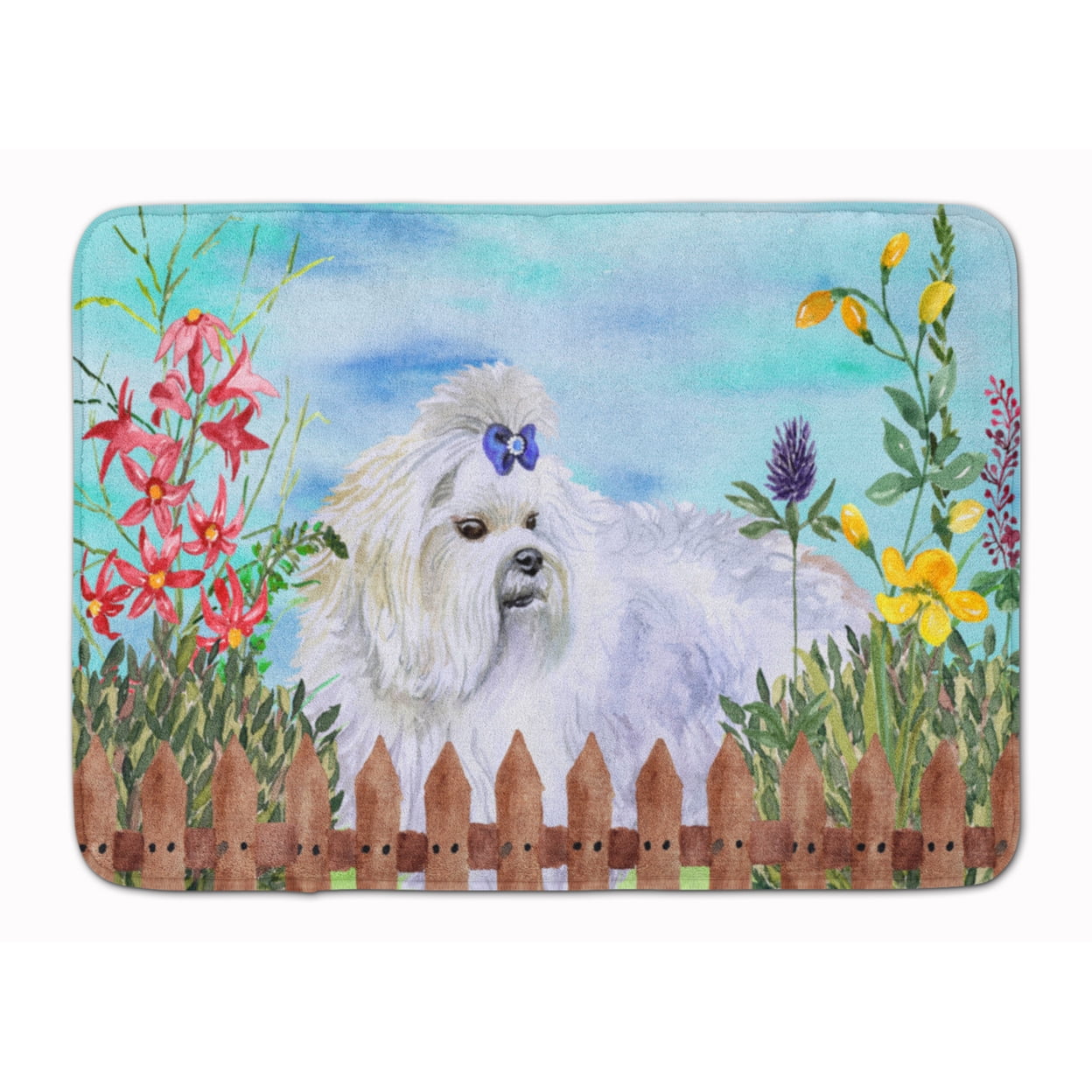 CK1213RUG Maltese Spring Machine Washable Memory Foam Mat