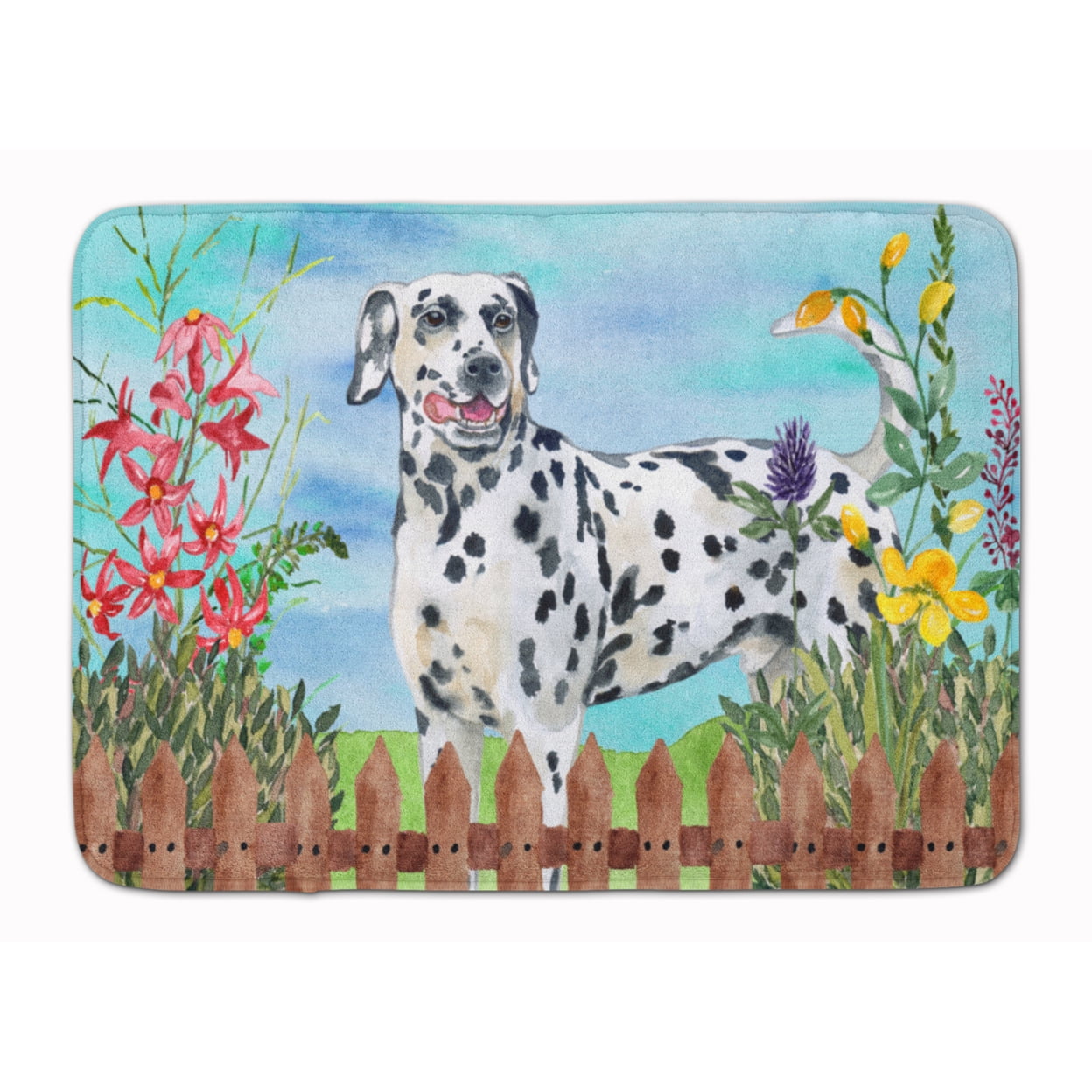 CK1215RUG Dalmatian Spring Machine Washable Memory Foam Mat