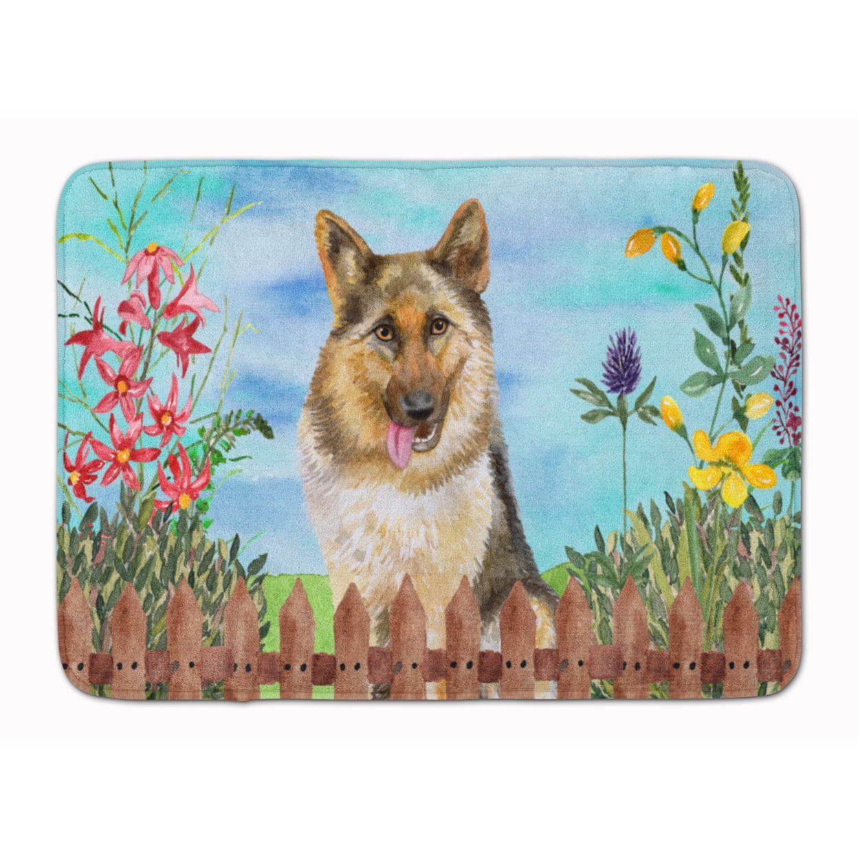 CK1216RUG German Shepherd Spring Machine Washable Memory Foam Mat