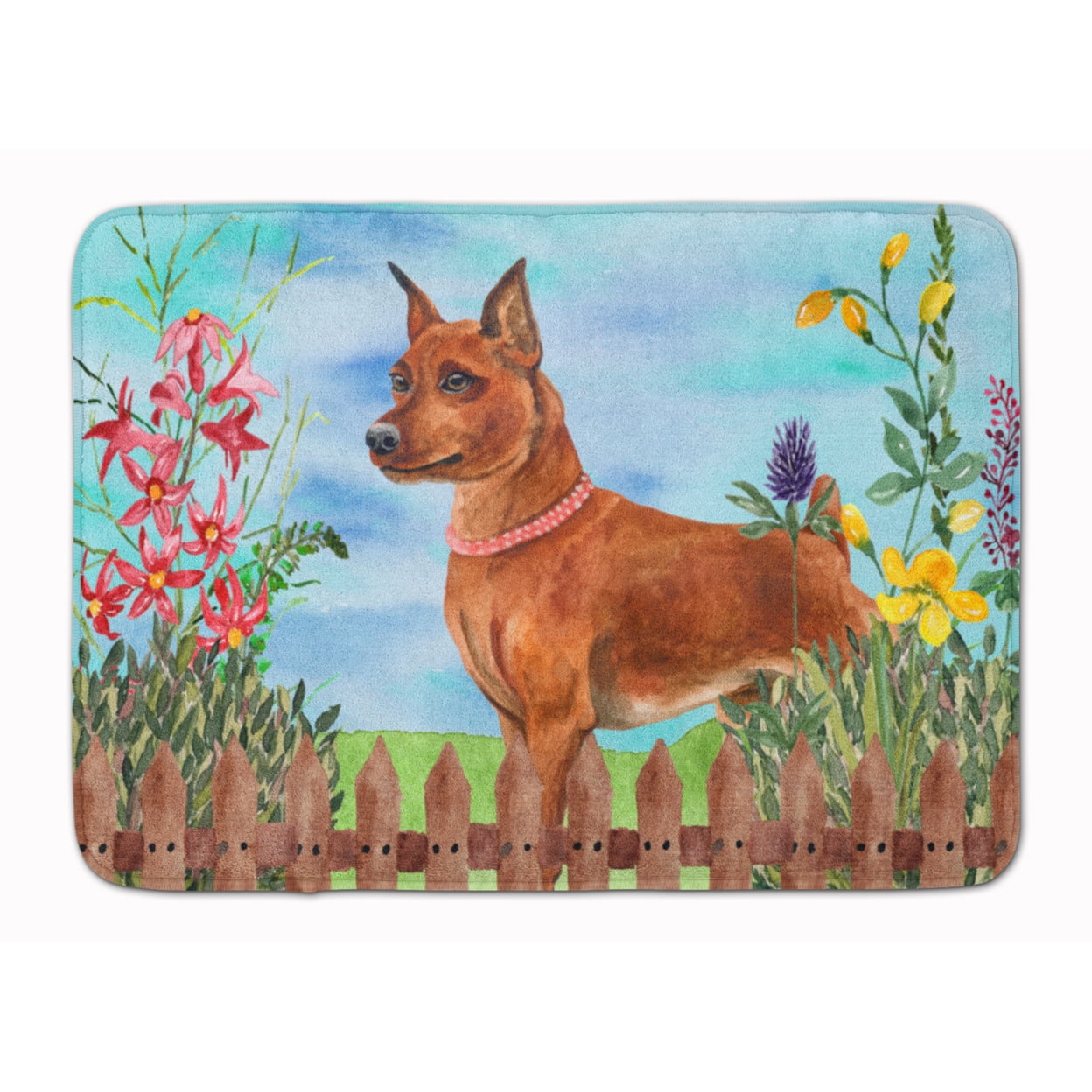 CK1218RUG Miniature Pinscher Spring Machine Washable Memory Foam Mat