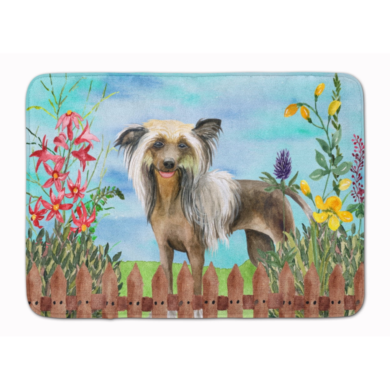 CK1221RUG Chinese Crested Spring Machine Washable Memory Foam Mat