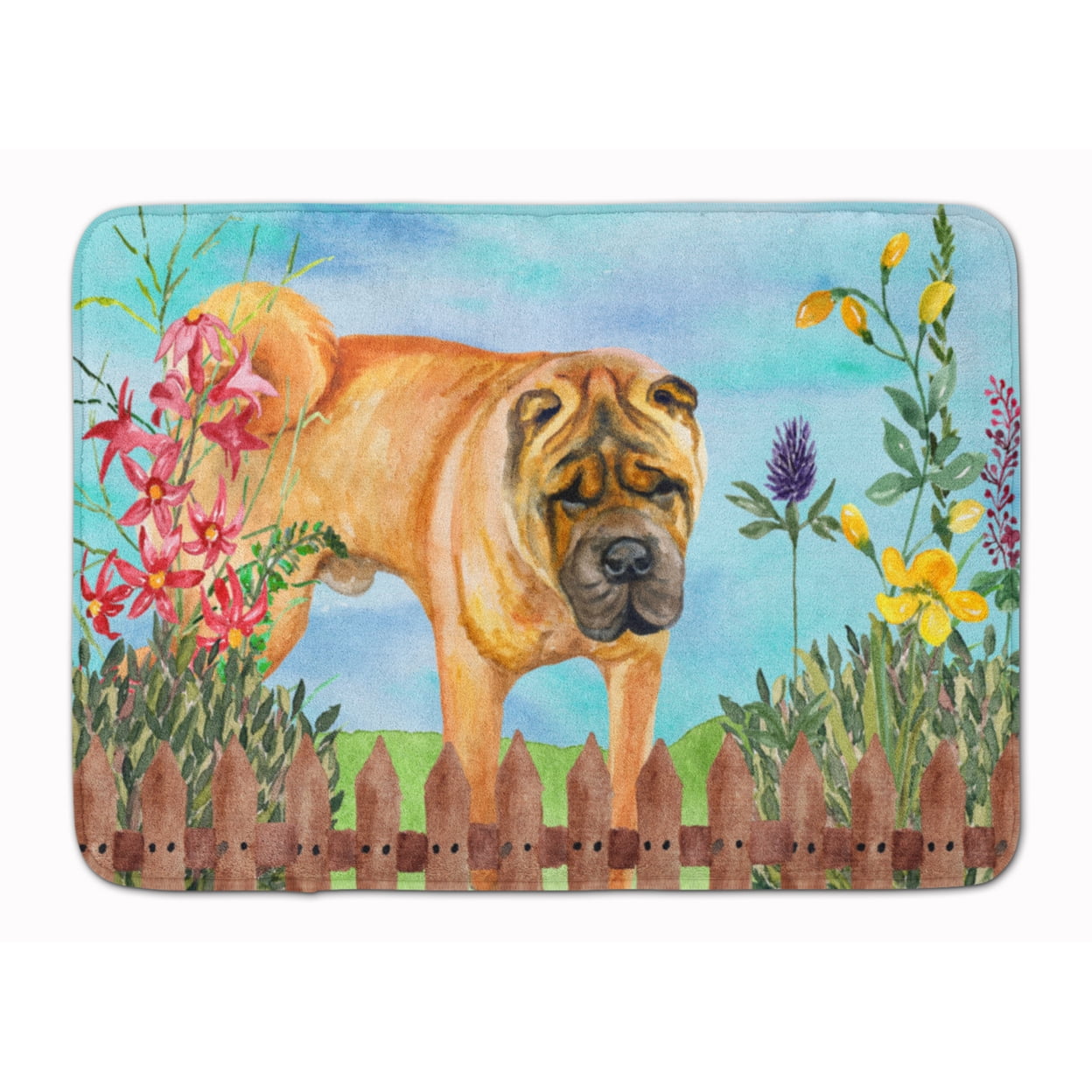CK1223RUG Shar Pei Spring Machine Washable Memory Foam Mat