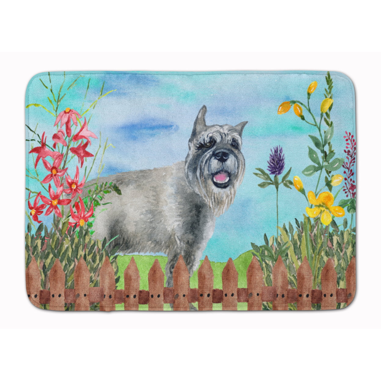 CK1224RUG Schnauzer Spring Machine Washable Memory Foam Mat