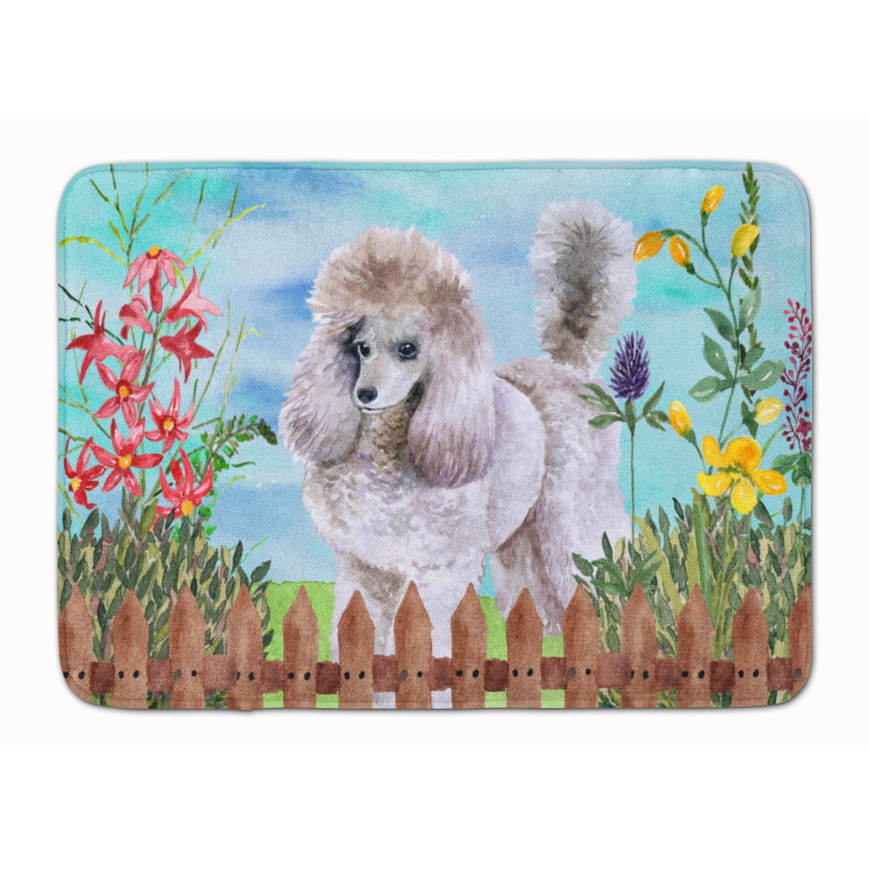 CK1227RUG Poodle Spring Machine Washable Memory Foam Mat