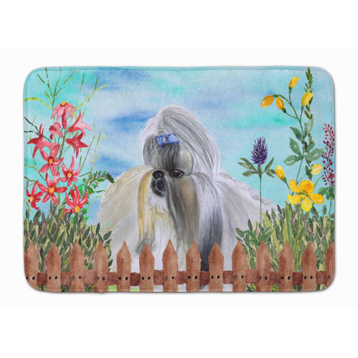 CK1228RUG Shih Tzu Spring Machine Washable Memory Foam Mat
