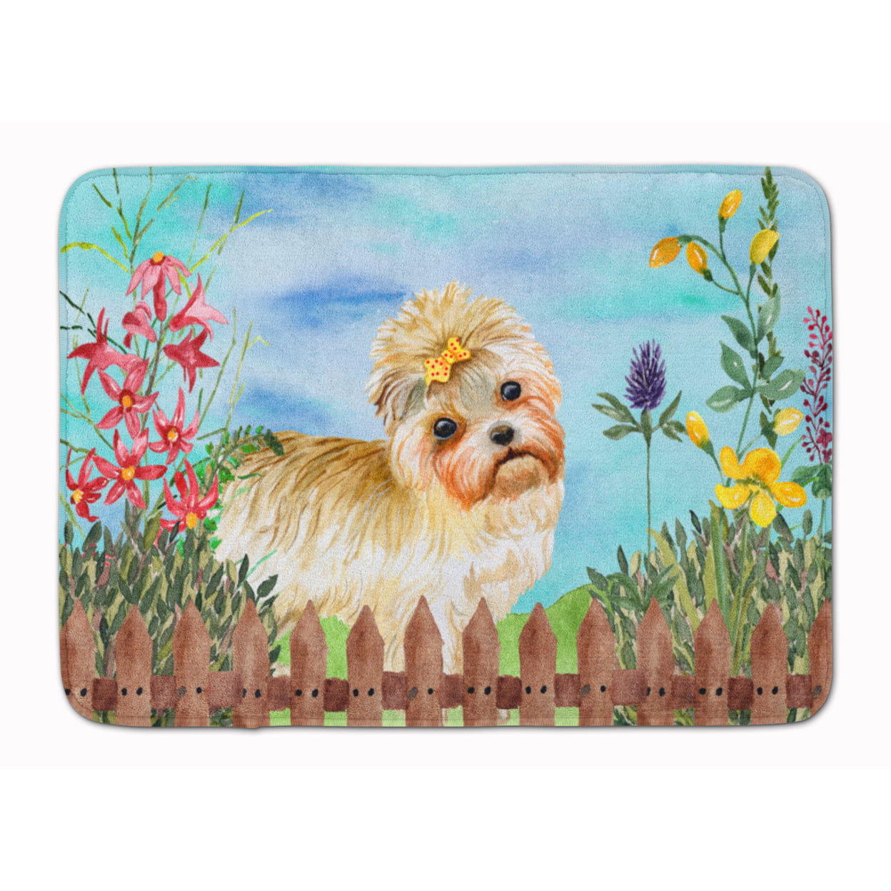 CK1230RUG Morkie Spring Machine Washable Memory Foam Mat