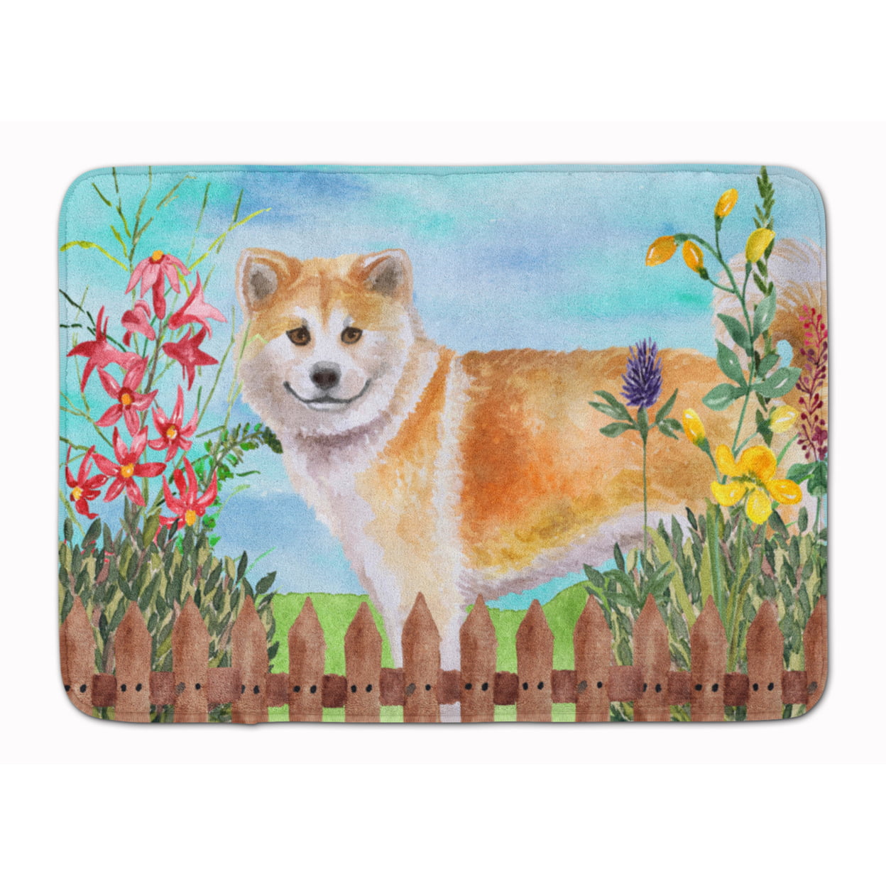 CK1240RUG Shiba Inu Spring Machine Washable Memory Foam Mat