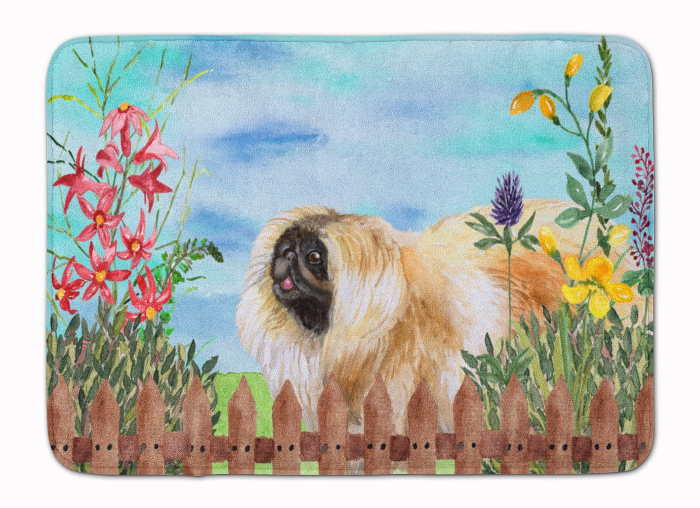 CK1243RUG Pekingese Spring Machine Washable Memory Foam Mat