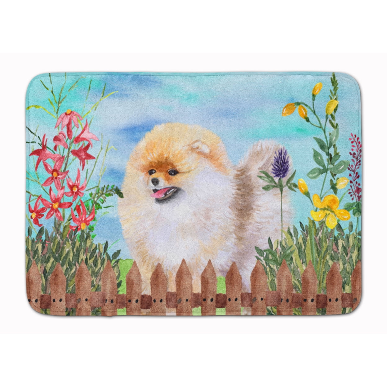 CK1244RUG Pomeranian Spring Machine Washable Memory Foam Mat