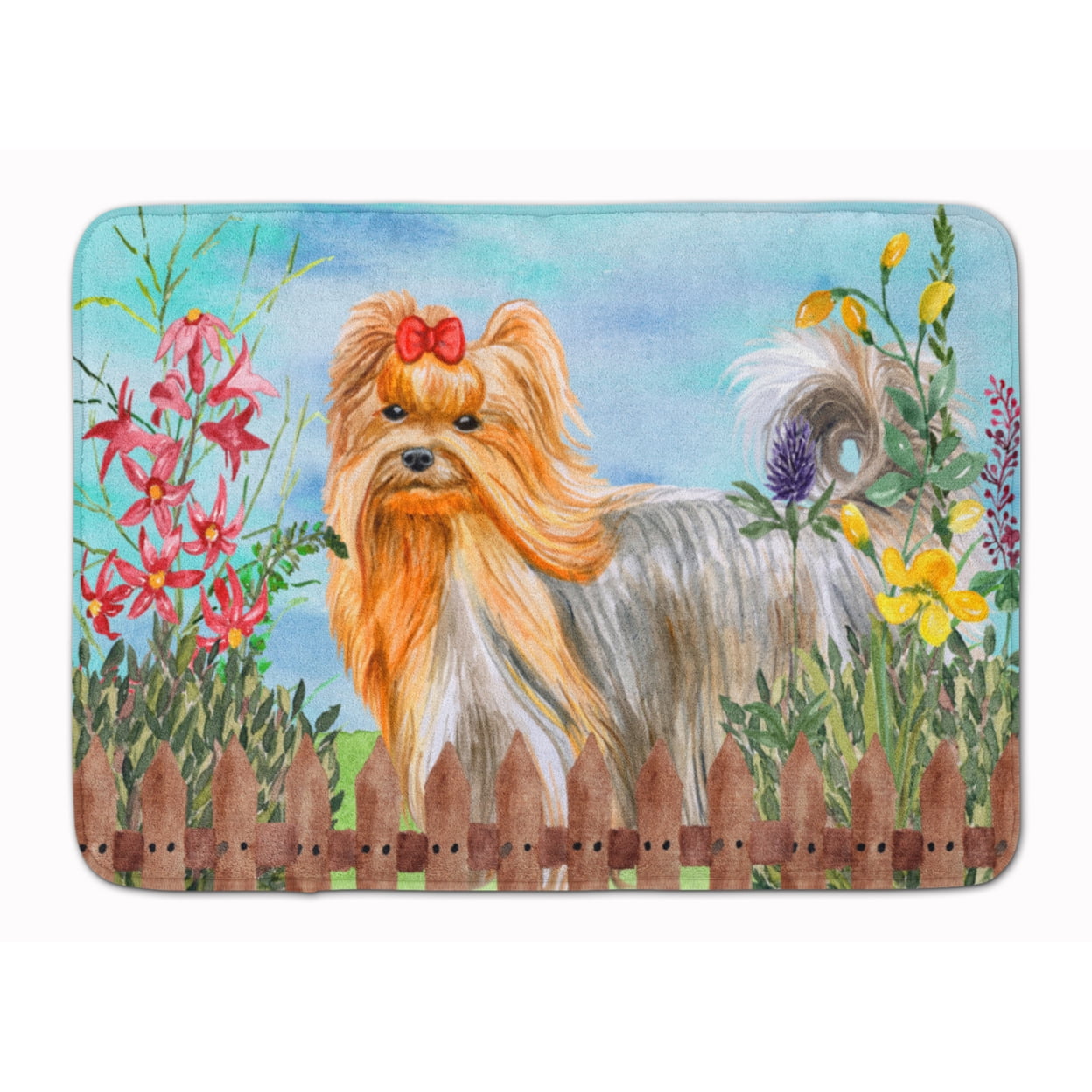 CK1247RUG Yorkshire Terrier Spring Machine Washable Memory Foam Mat