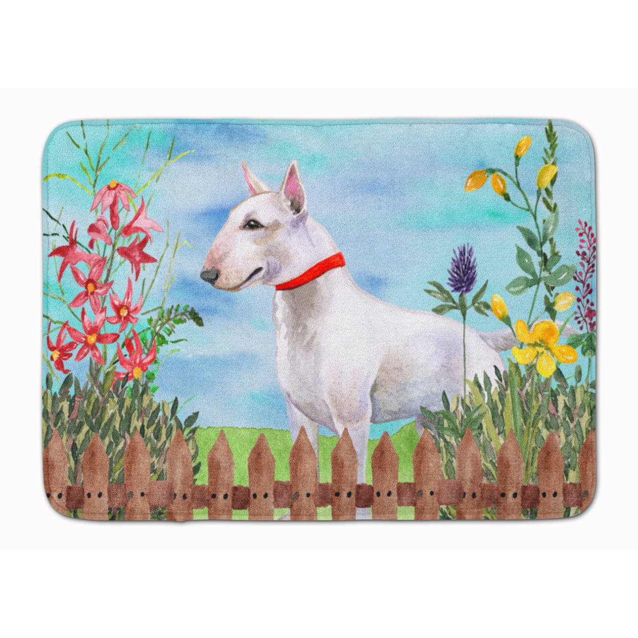 CK1255RUG Bull Terrier Spring Machine Washable Memory Foam Mat