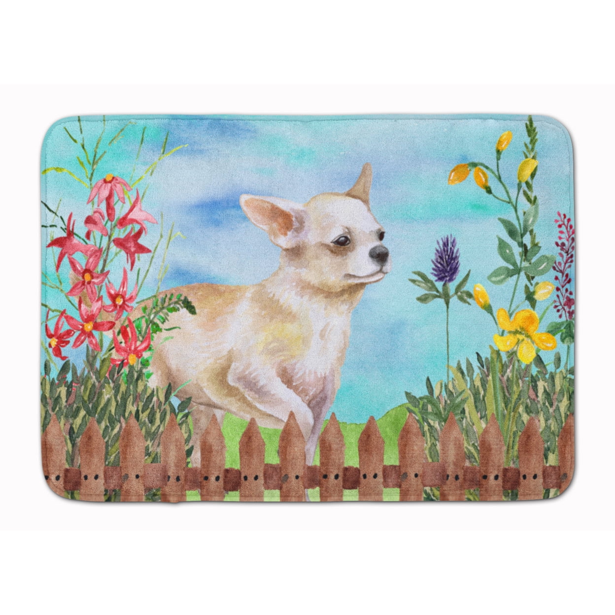 CK1259RUG Chihuahua Leg up Spring Machine Washable Memory Foam Mat