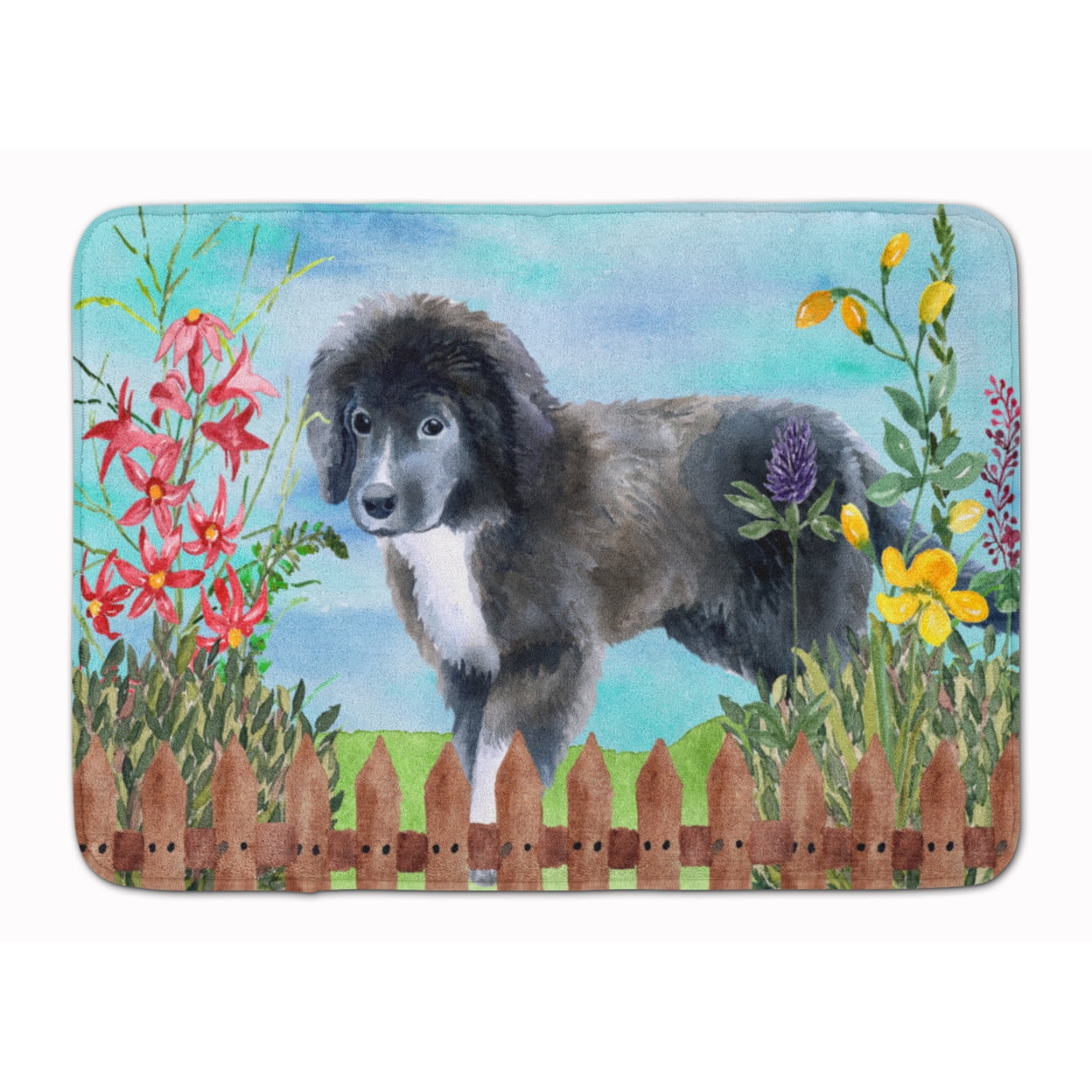 CK1261RUG Newfoundland Puppy Spring Machine Washable Memory Foam Mat