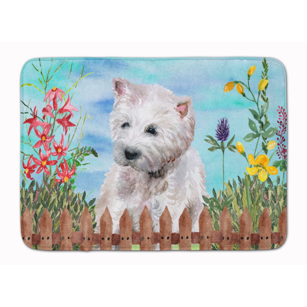 CK1263RUG Westie Spring Machine Washable Memory Foam Mat