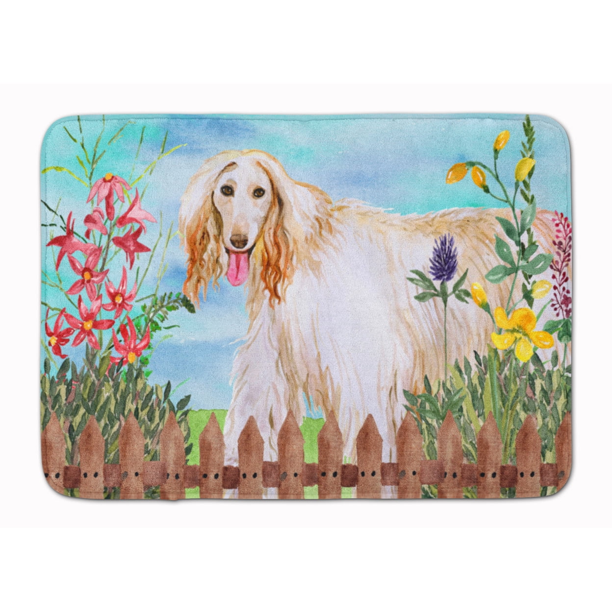 CK1264RUG Afghan Hound Spring Machine Washable Memory Foam Mat