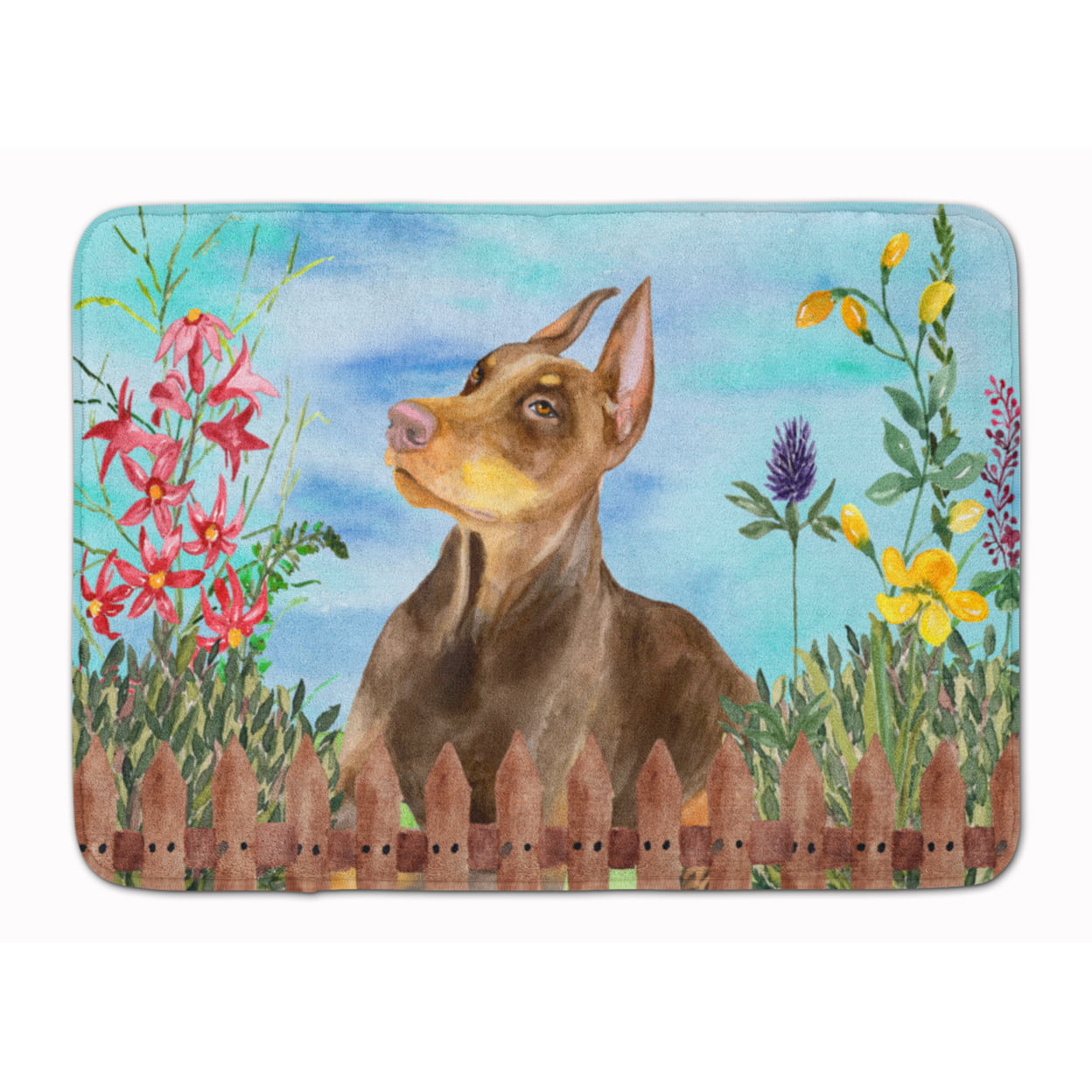Doberman Pinscher Spring Machine Washable Memory Foam Mat