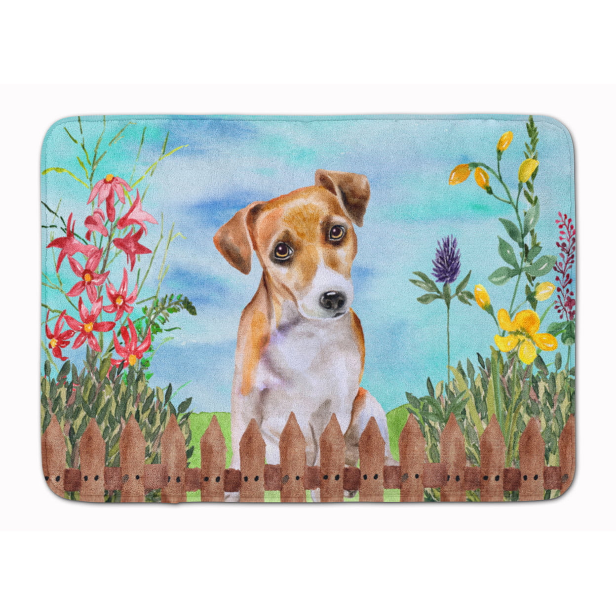 CK1275RUG Jack Russell Terrier No. 2 Spring Machine Washable Memory Foam Mat