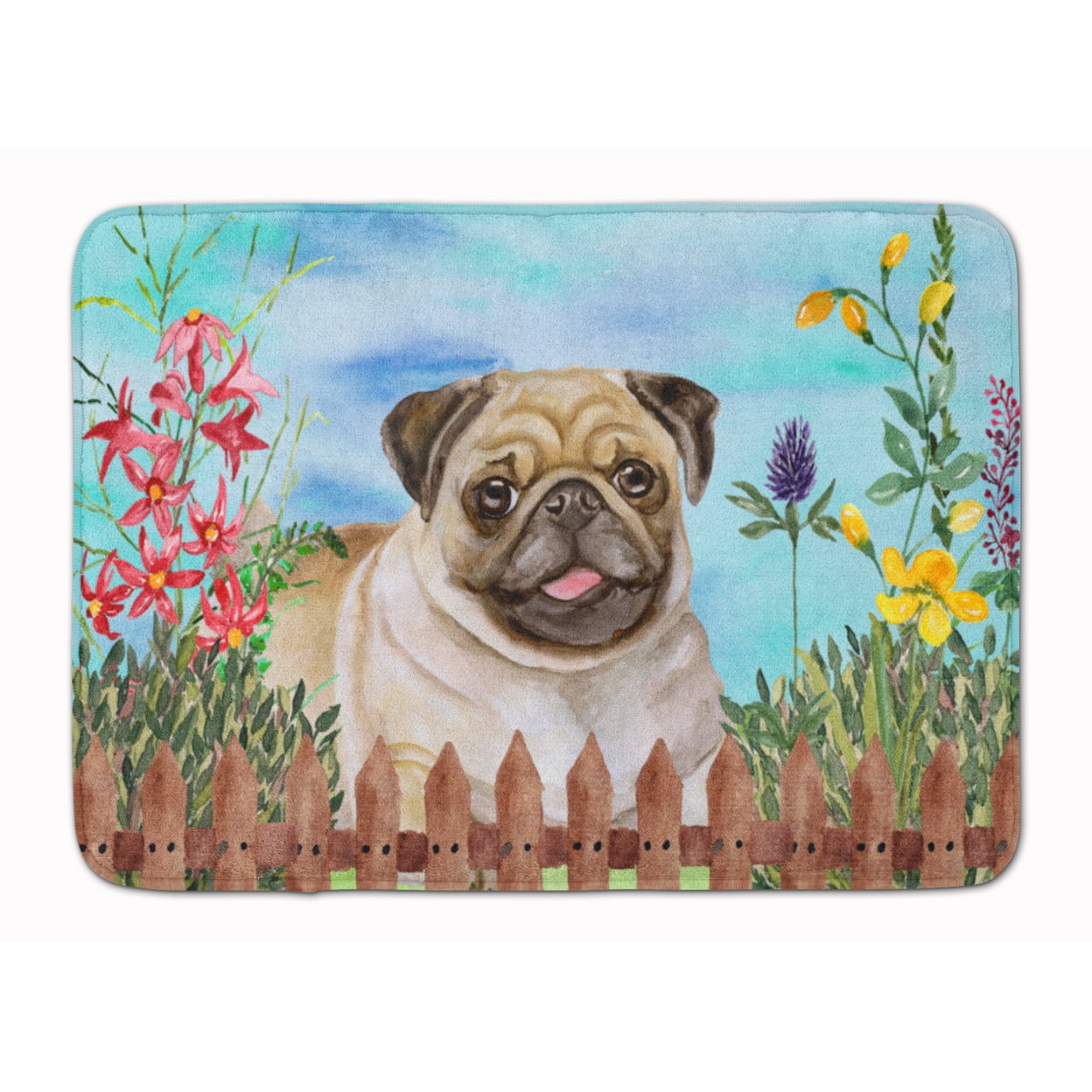 Fawn Pug Spring Machine Washable Memory Foam Mat