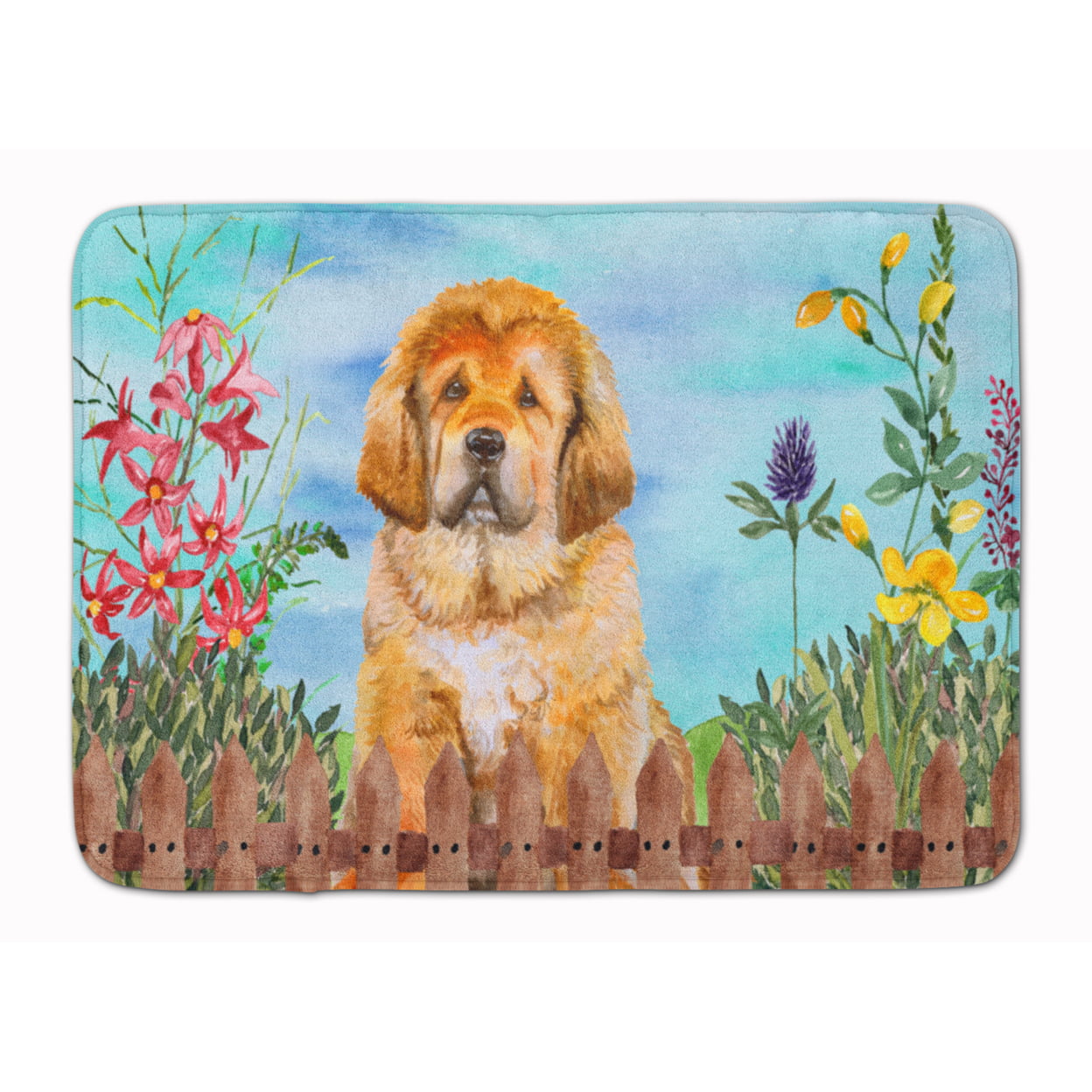 CK1283RUG Tibetan Mastiff Spring Machine Washable Memory Foam Mat
