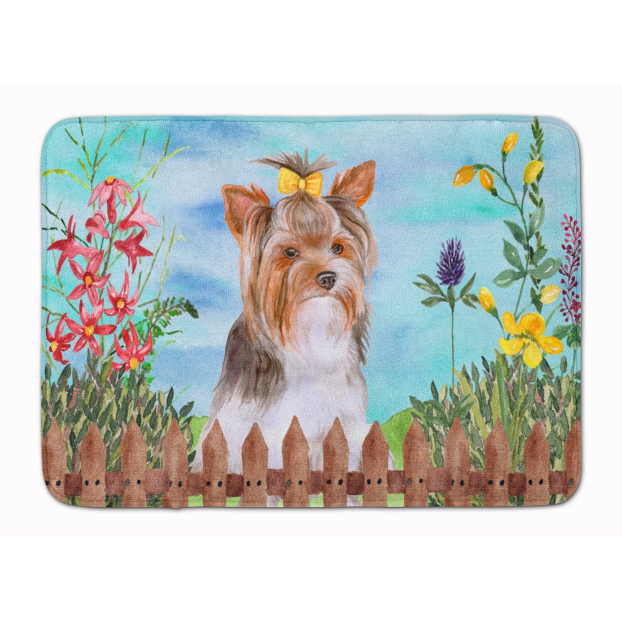 CK1285RUG Yorkshire Terrier No. 2 Spring Machine Washable Memory Foam Mat