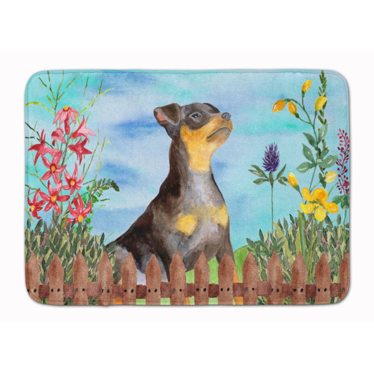CK1286RUG Miniature Pinscher No. 2 Spring Machine Washable Memory Foam Mat