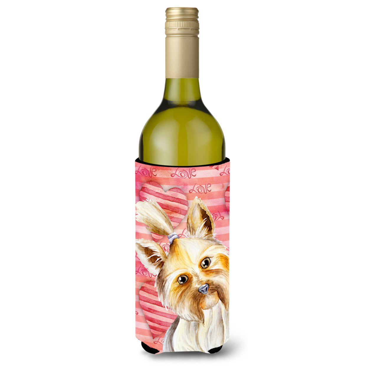 Yorkie Yorkshier Terrier Love Wine Bottle Beverge Insulator Hugger