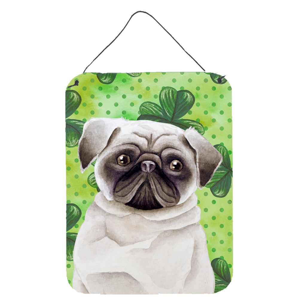 Pug Shamrocks Wall or Door Hanging Prints