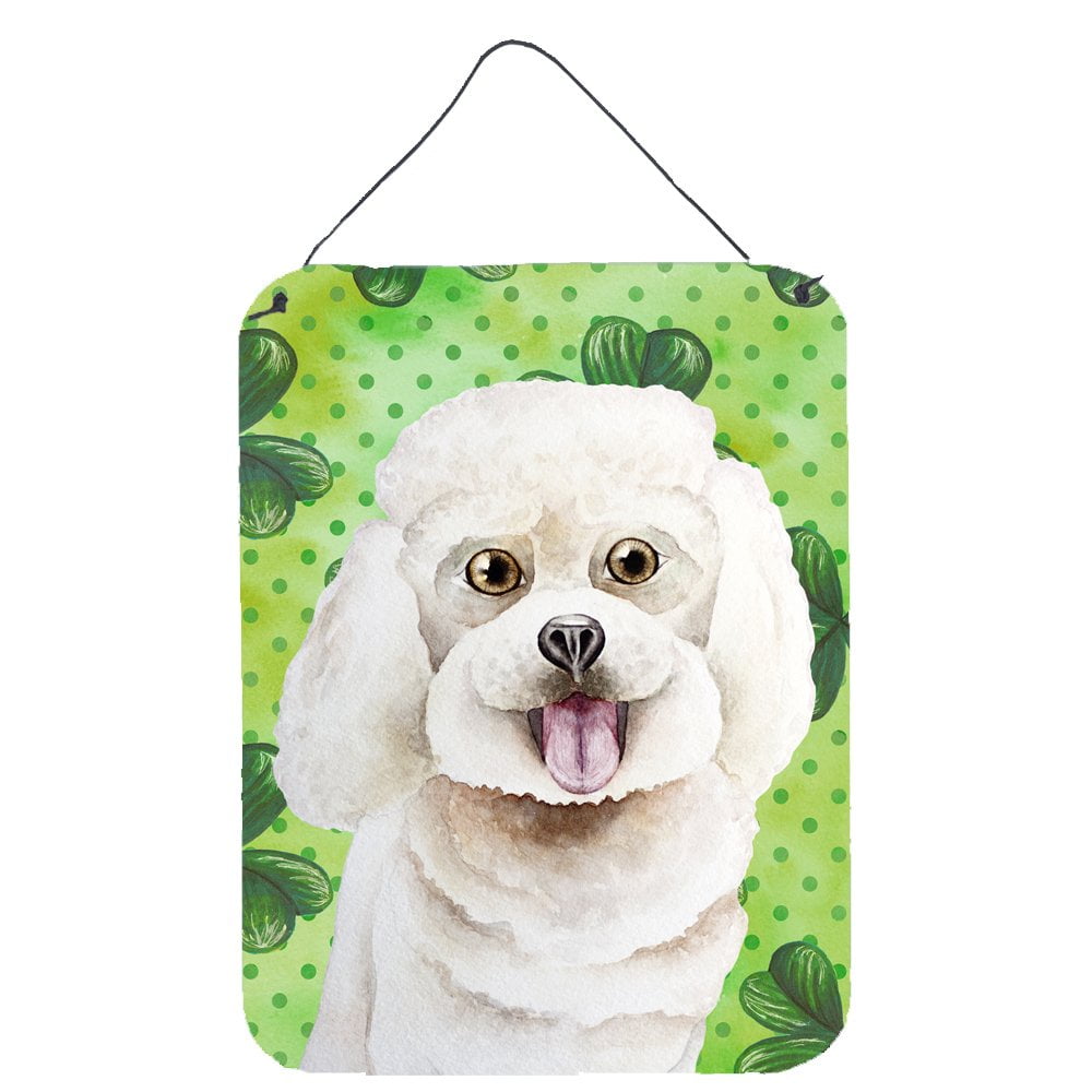 Bichon Frise Shamrocks Wall or Door Hanging Prints