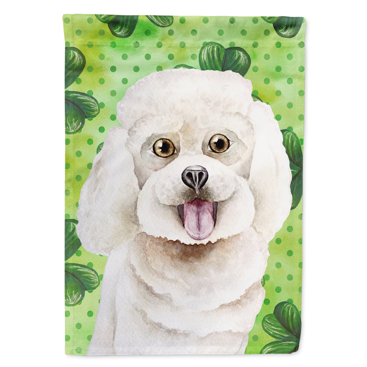 Bichon Frise Shamrocks Flag - Garden Size