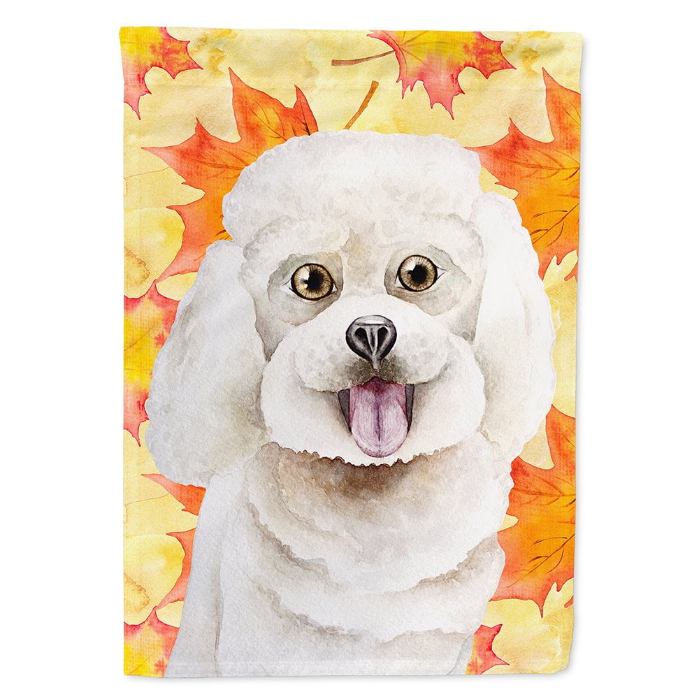 Bichon Frise Fall Flag Canvas - House Size
