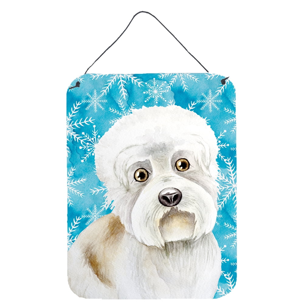 Dandie Dinmont Winter Wall or Door Hanging Prints