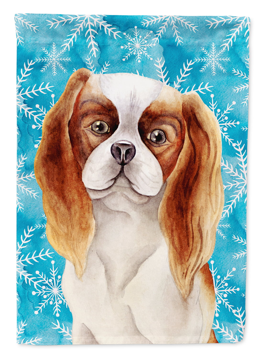 Cavalier Spaniel Winter Flag - Garden Size