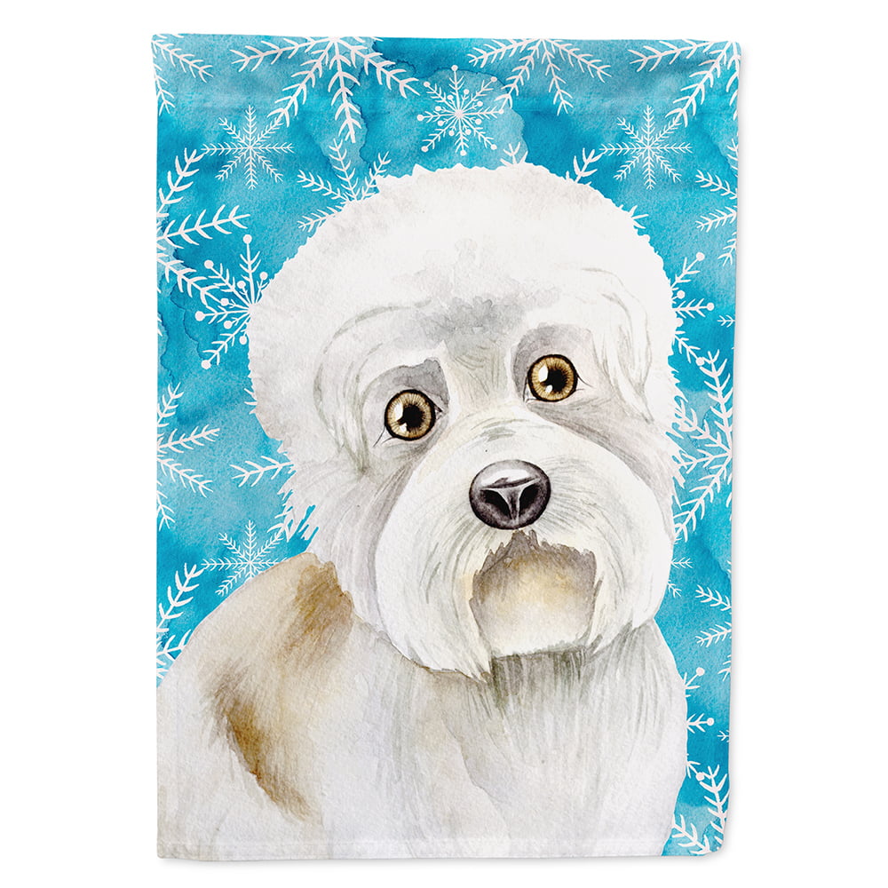 Dandie Dinmont Winter Flag - Garden Size