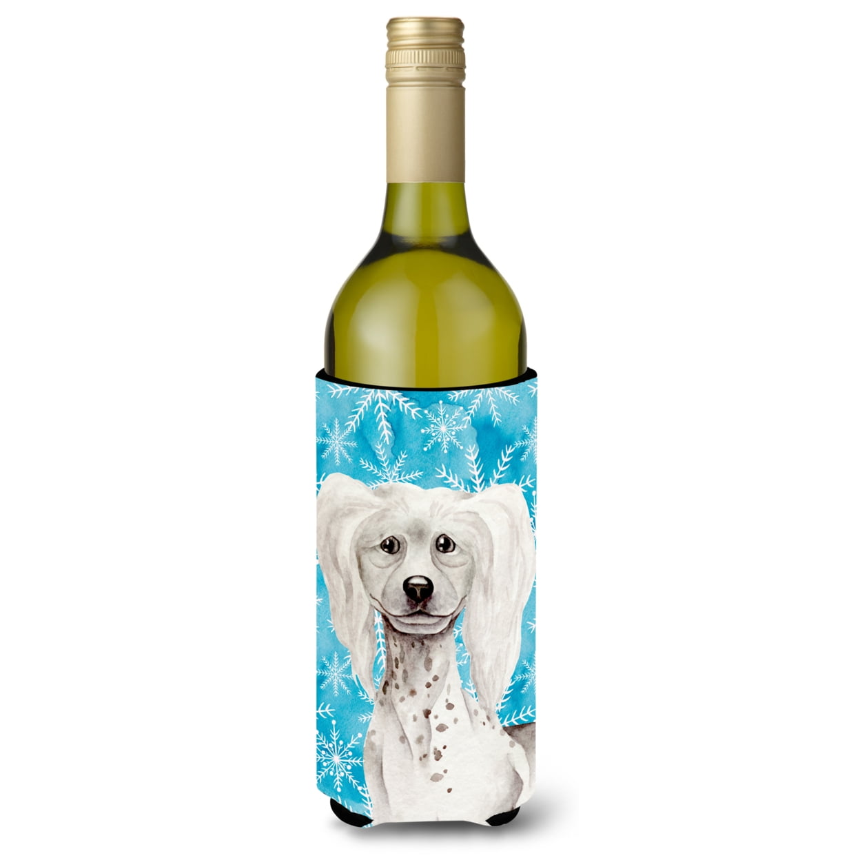 Chinese Crested Winter Wine Bottle Beverge Insulator Hugger