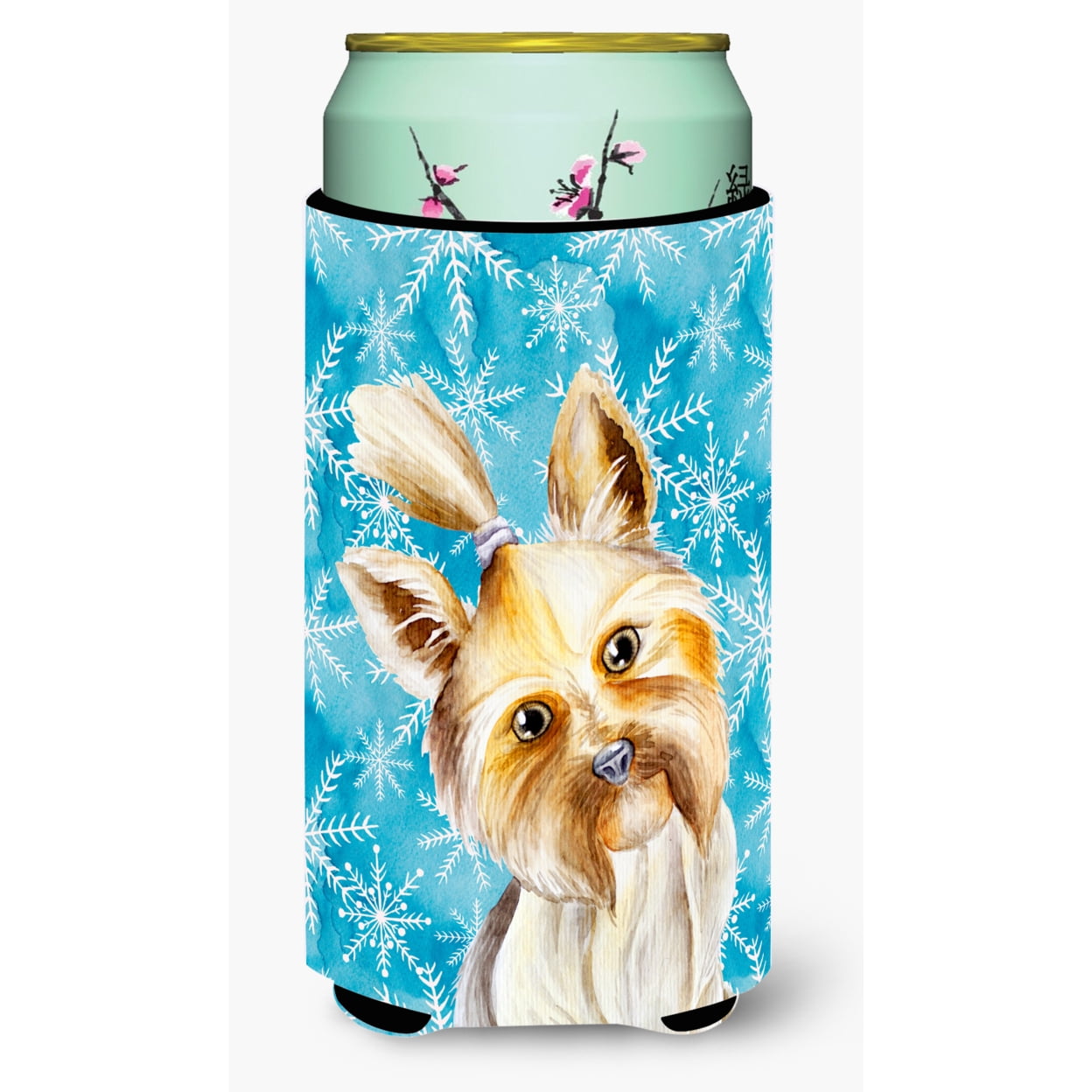 Yorkie Yorkshier Terrier Winter Tall Boy Beverage Insulator Hugger