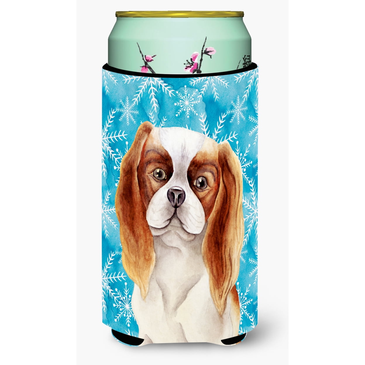 Cavalier Spaniel Winter Tall Boy Beverage Insulator Hugger