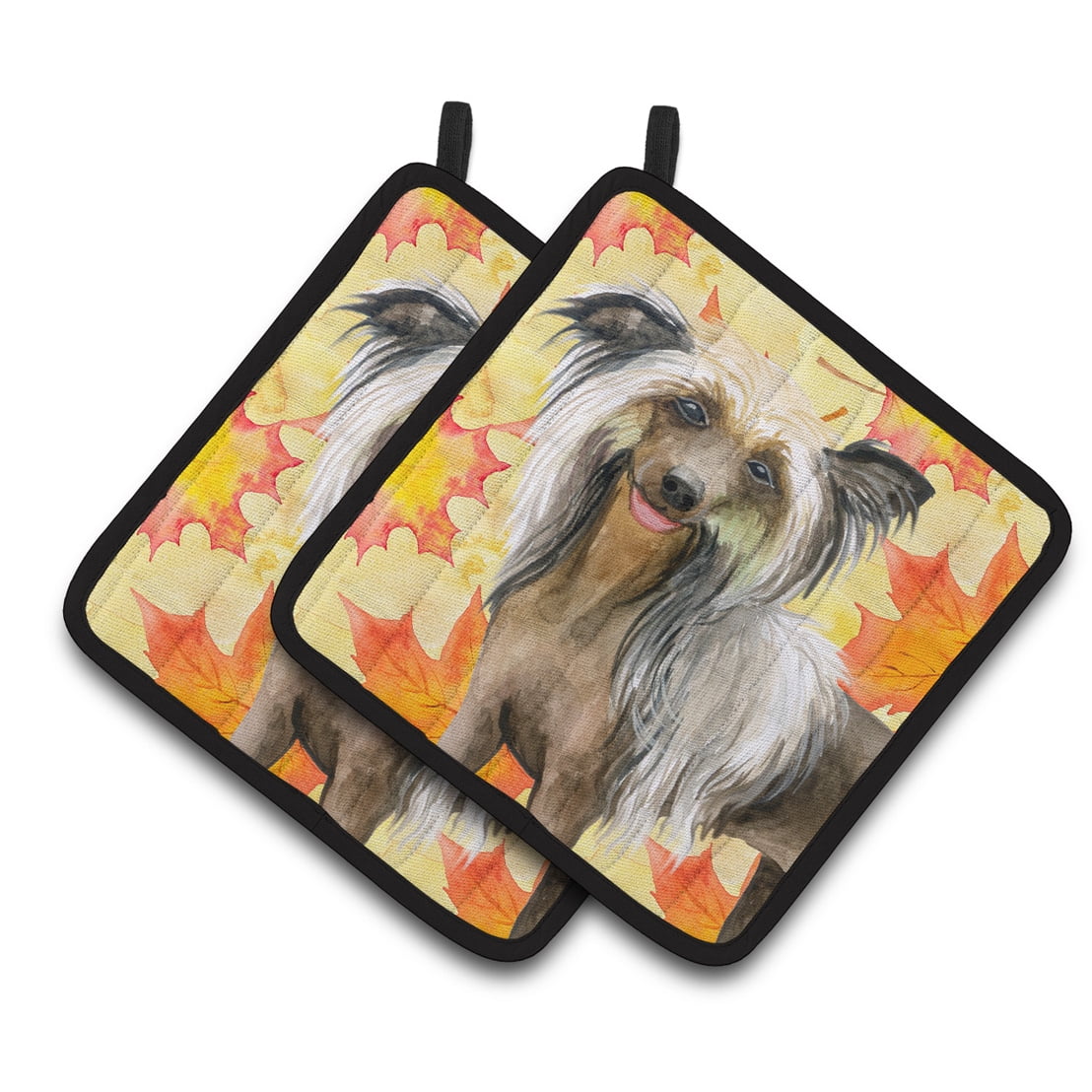Chinese Crested Fall Pair of Pot Holders
