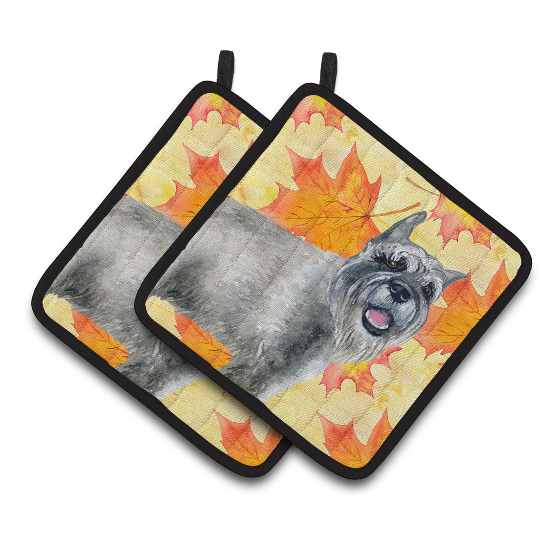 Schnauzer Fall Pair of Pot Holders