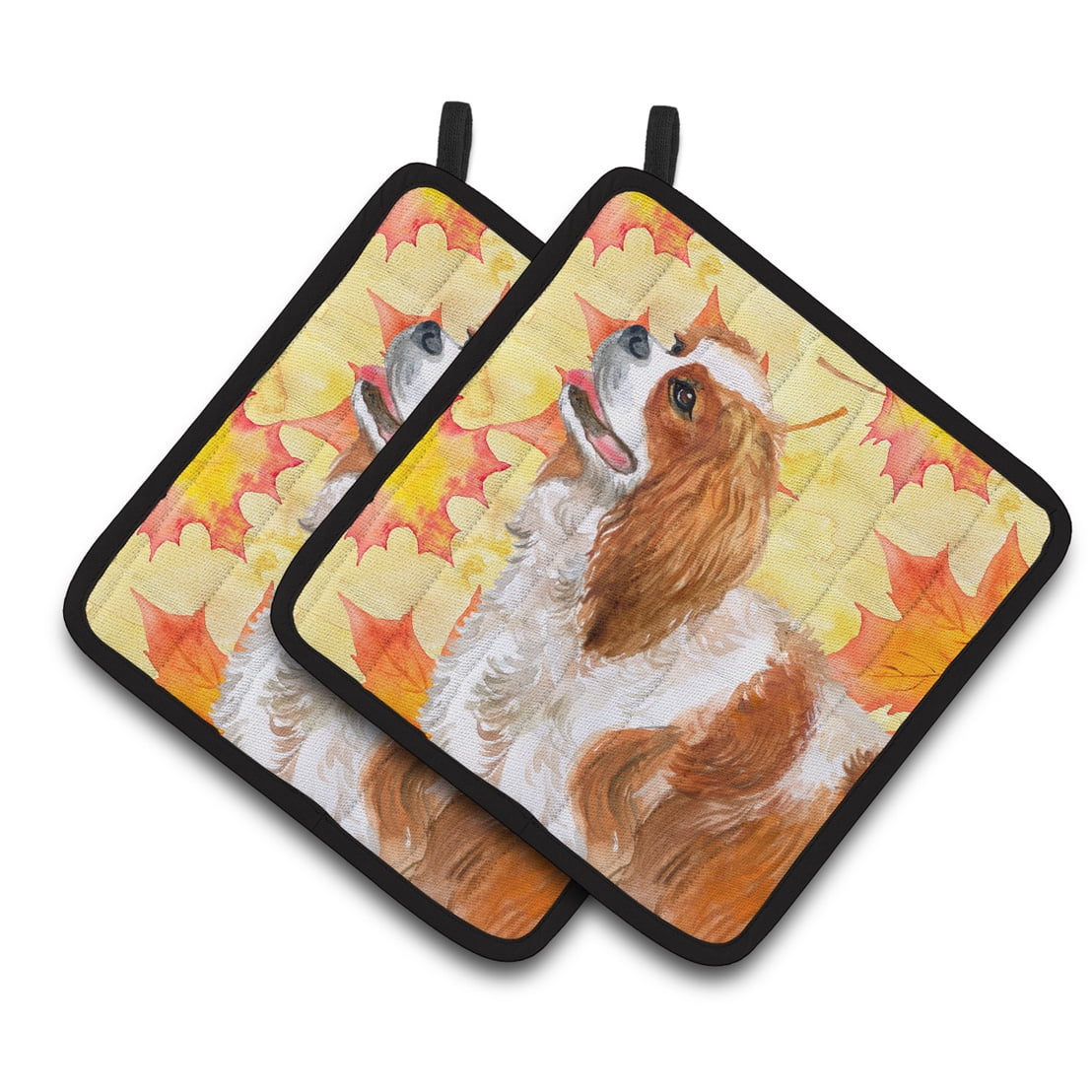 BB9924PTHD Cavalier Spaniel Fall Pair of Pot Holders
