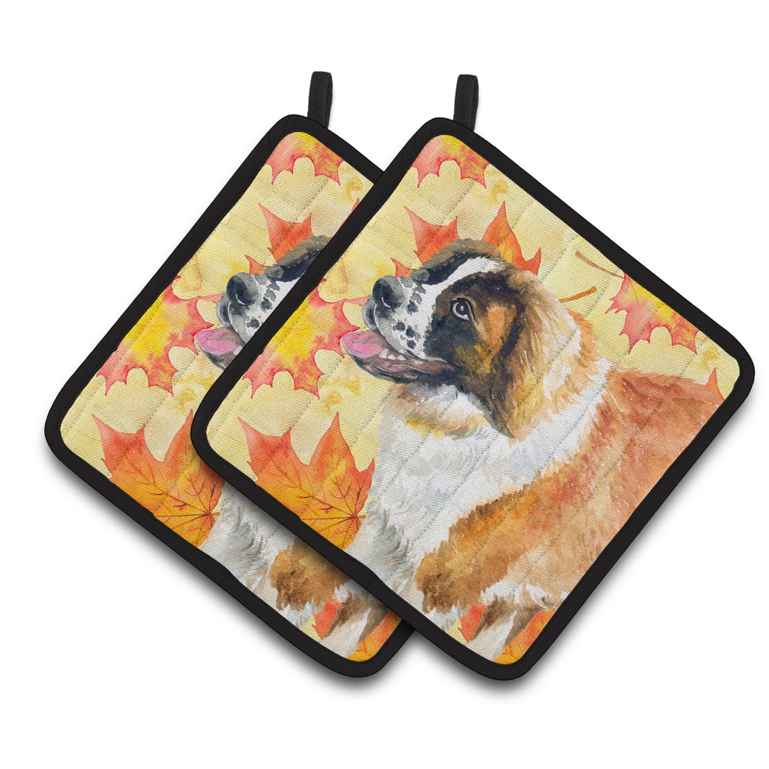 Saint Bernard Fall Pair of Pot Holders