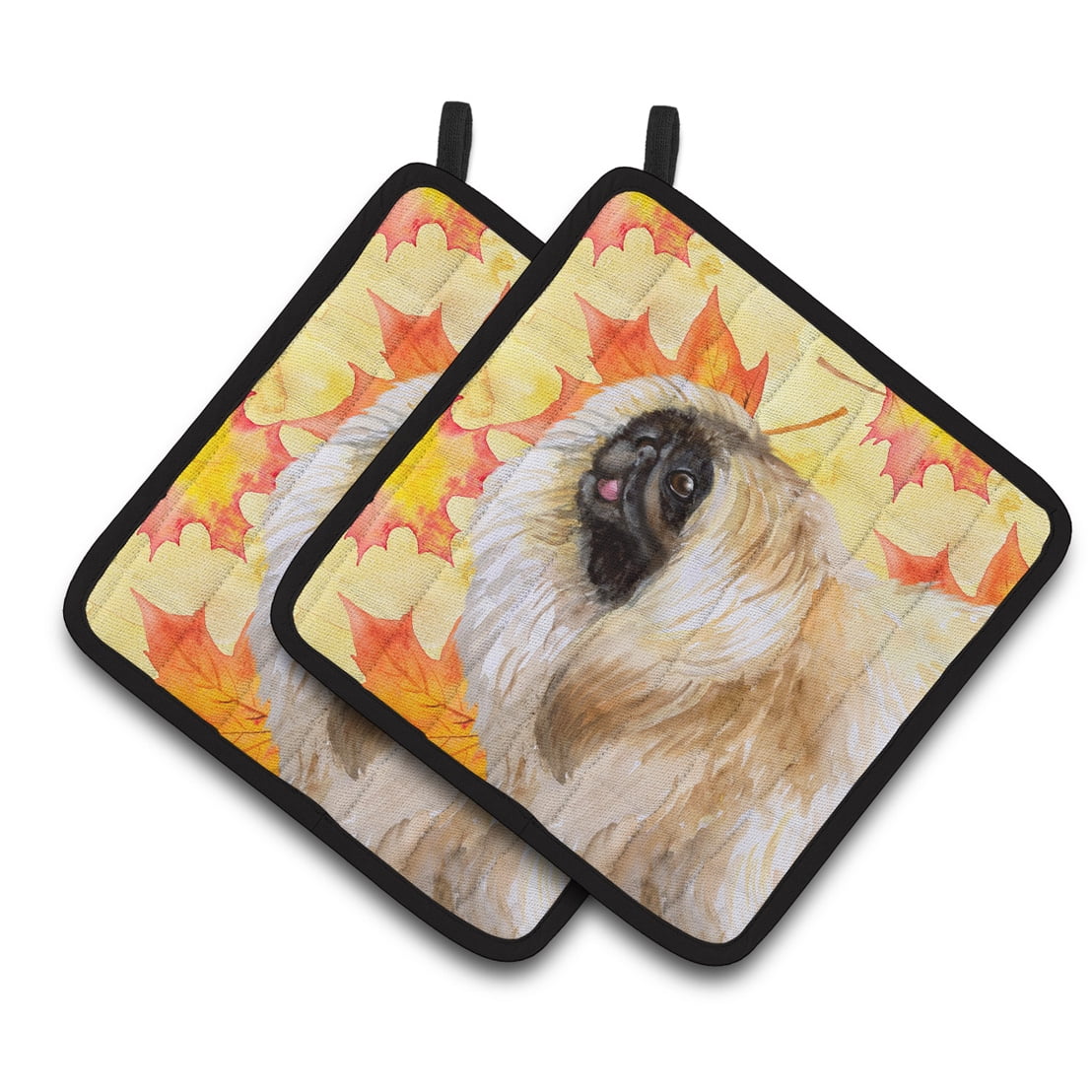 Pekingese Fall Pair of Pot Holders