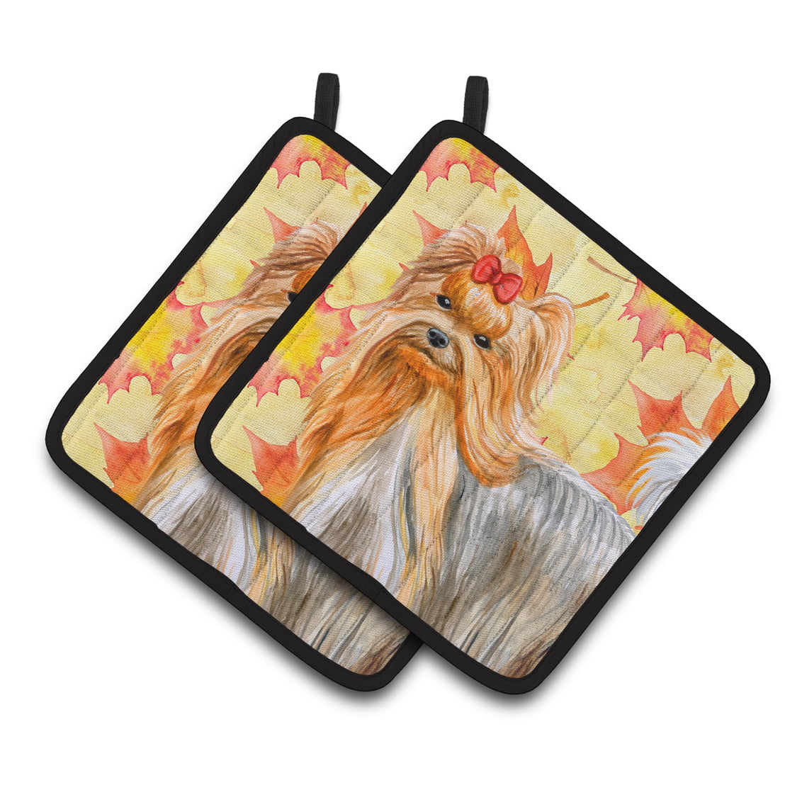 Yorkshire Terrier Fall Pair of Pot Holders