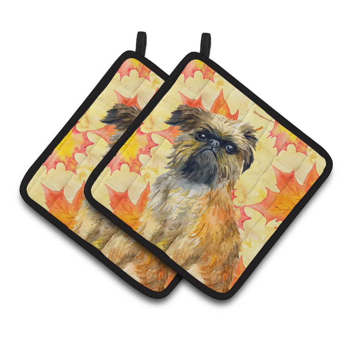 BB9948PTHD Brussels Griffon Fall Pair of Pot Holders