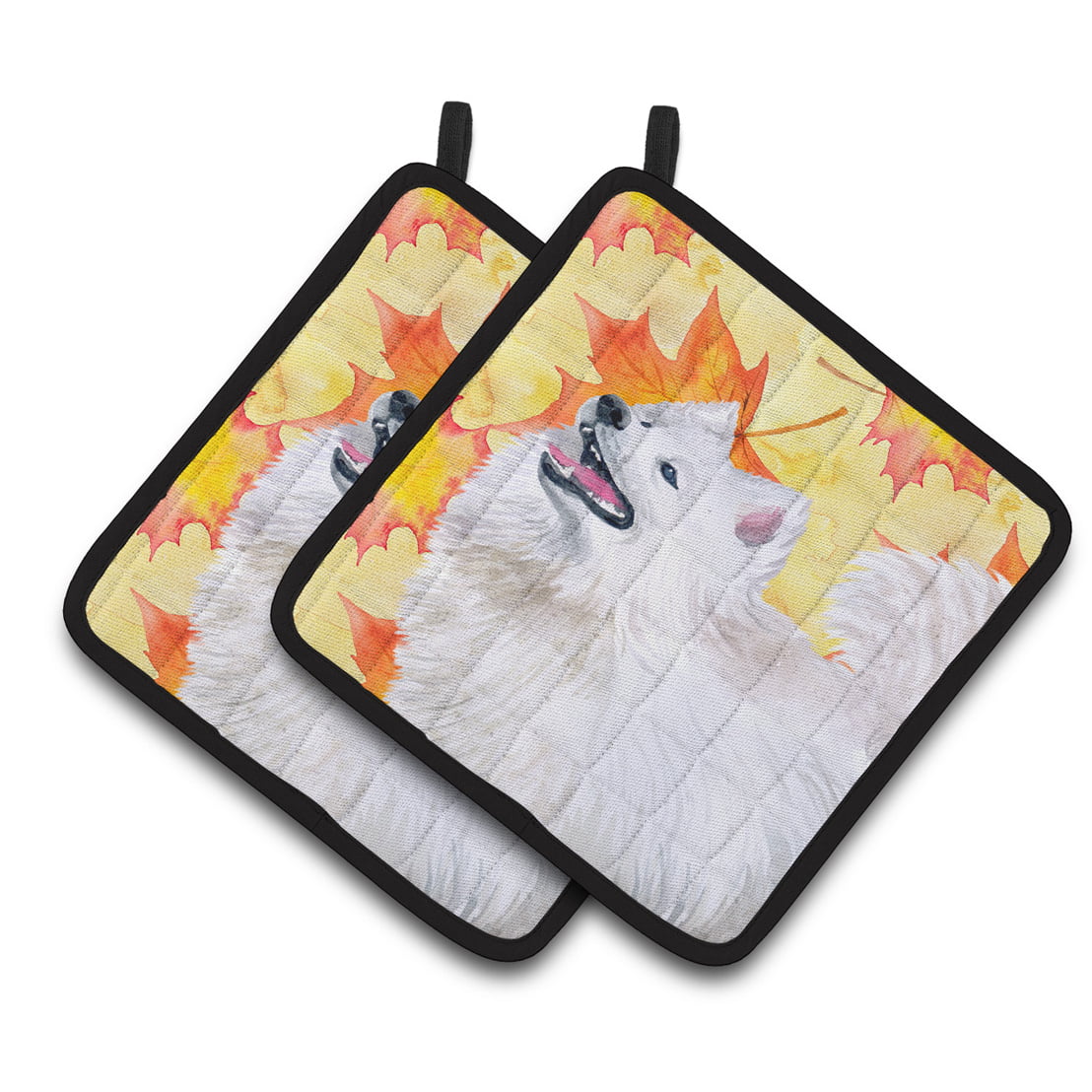 BB9952PTHD Samoyed Fall Pair of Pot Holders