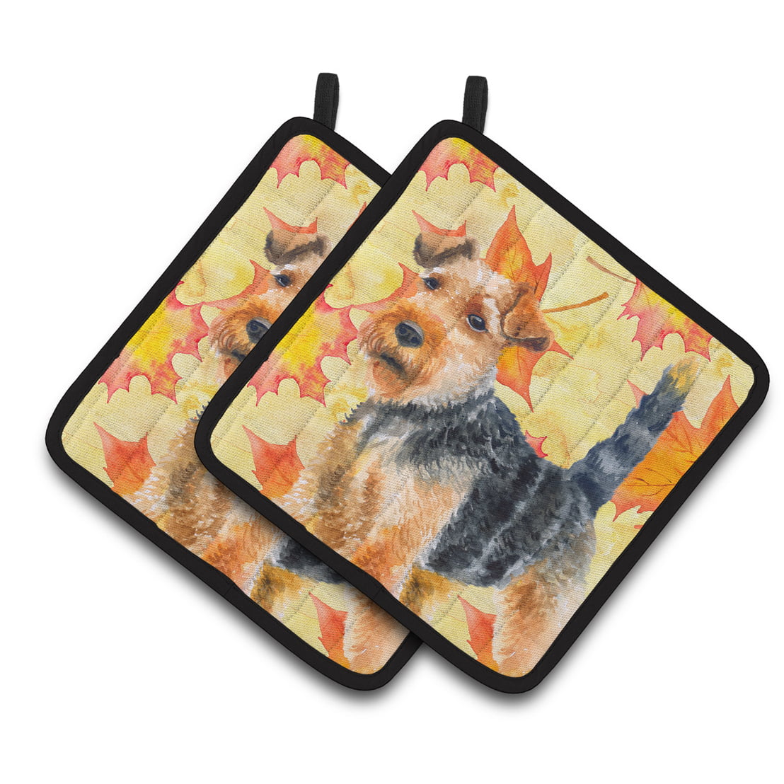 BB9961PTHD Welsh Terrier Fall Pair of Pot Holders
