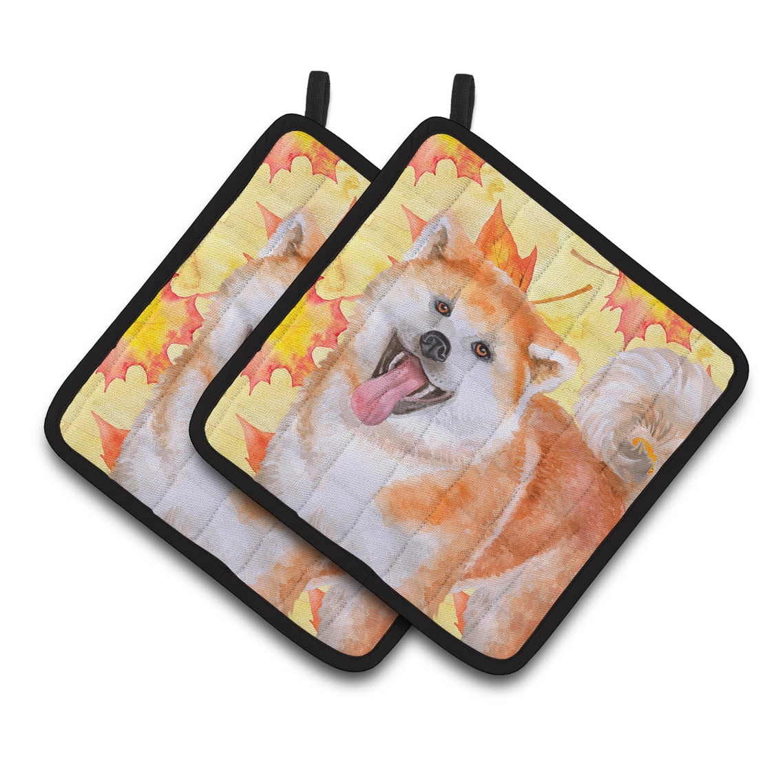 Akita Fall Pair of Pot Holders