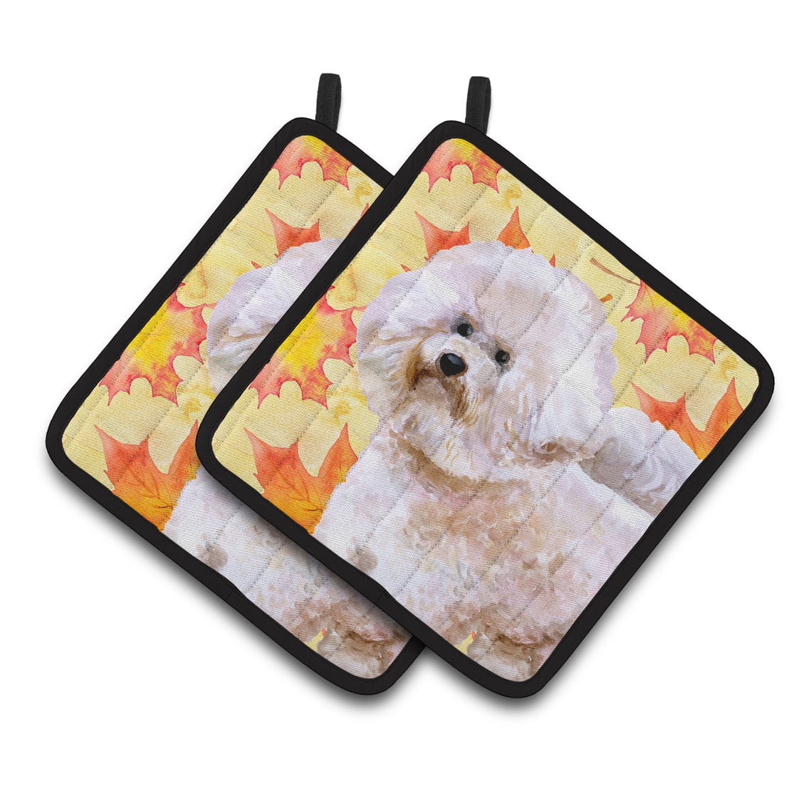 Bichon Frise No. 2 Fall Pair of Pot Holders