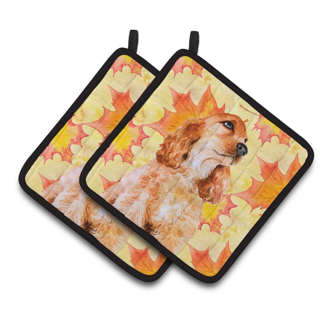 BB9967PTHD Cocker Spaniel Fall Pair of Pot Holders